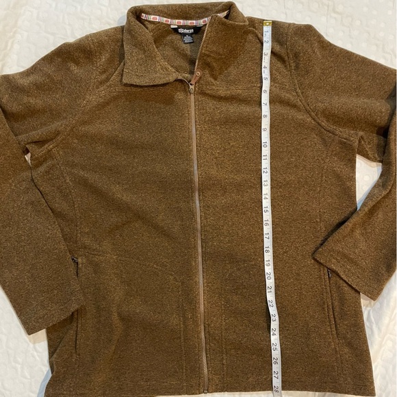 NWOT Sherpa Adventure Gear Brown Zip Up Jacket Brown Recycled Polyester XL Nepal - Picture 9 of 9